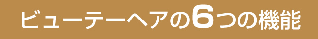 ビューティヘアの6つの機能