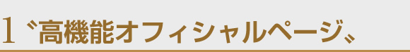 高機能オフィシャルページ