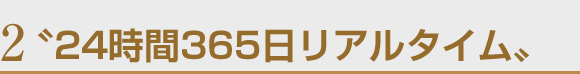 24時間365日リアルタイム