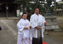 八幡宮での挙式