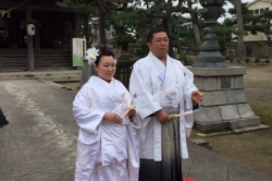 八幡宮での挙式