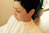 断髪式の後の完成ヘアー