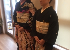 結婚式のお着付け&ヘアセット。