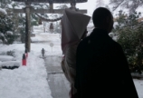 雪の結婚式