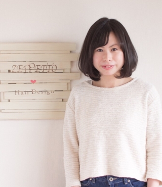 ふんわり優しい黒髪ボブスタイル