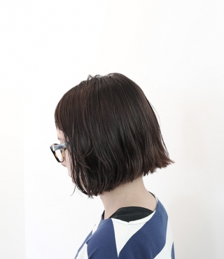 切りっぱなしボブ / ラベンダーアッシュ