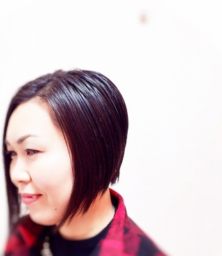 外人風ボブ