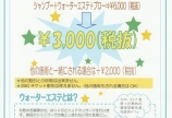 大人気!ウォーターエステ半額