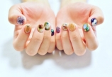 秋ネイル💜🧡