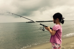 さくら、釣りデビュー