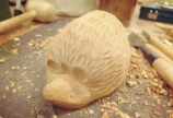 木彫りで作るハリネズミ②