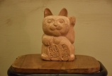 招き猫を彫る⑦ 完成